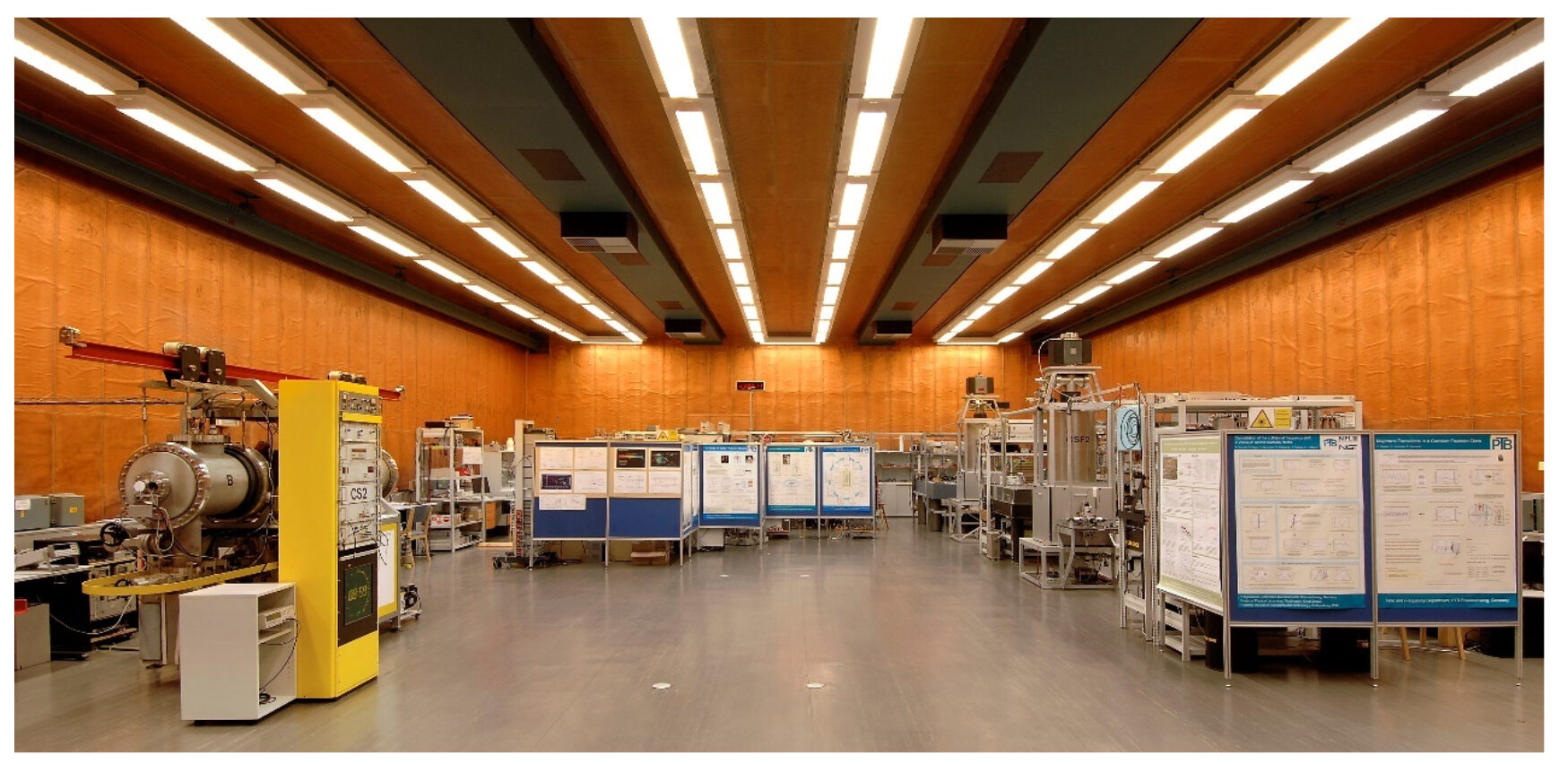 A huge hall with scientific equipment