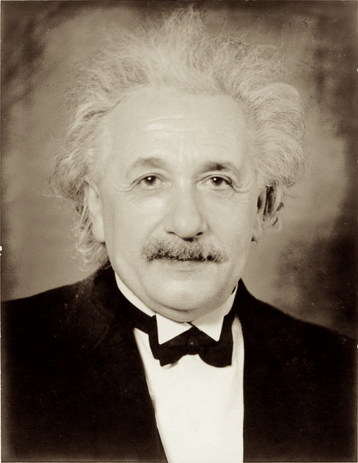 Formal portrait of Albert Einstein