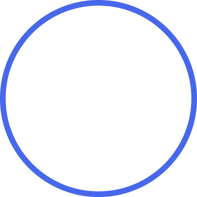 Einfacher, eindimensionaler Raum, der wie ein Kreis geformt ist