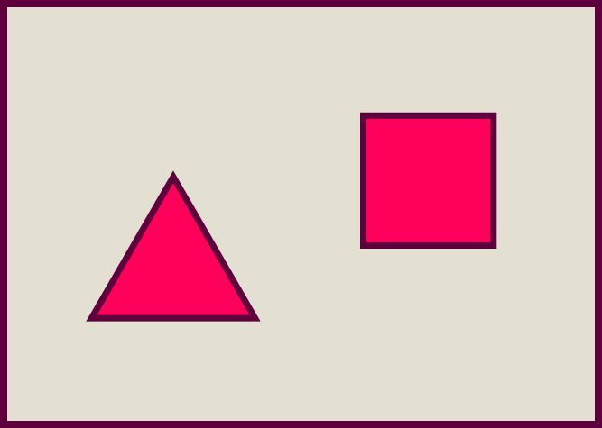 Dreieck und Quadrat in Ebene 