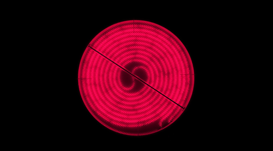 Hot plate, glowing red